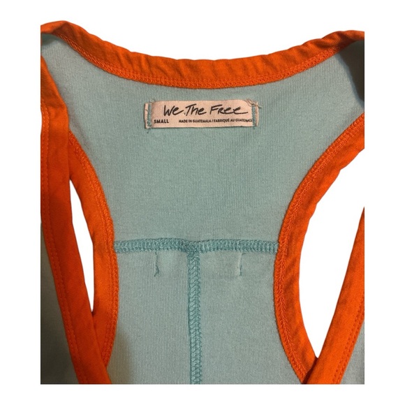 Free People Racerback workout 🏋️ yoga 🧘 tank size small bright turquoise - Picture 6 of 7